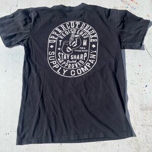 Men's Uppercut Deluxe T-Shirt Black Logo M Pomade Street Aussie Slick Greaser 50